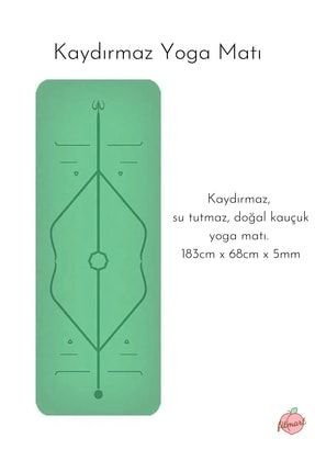 Yeşil Kaydırmaz Yoga Matı YM01