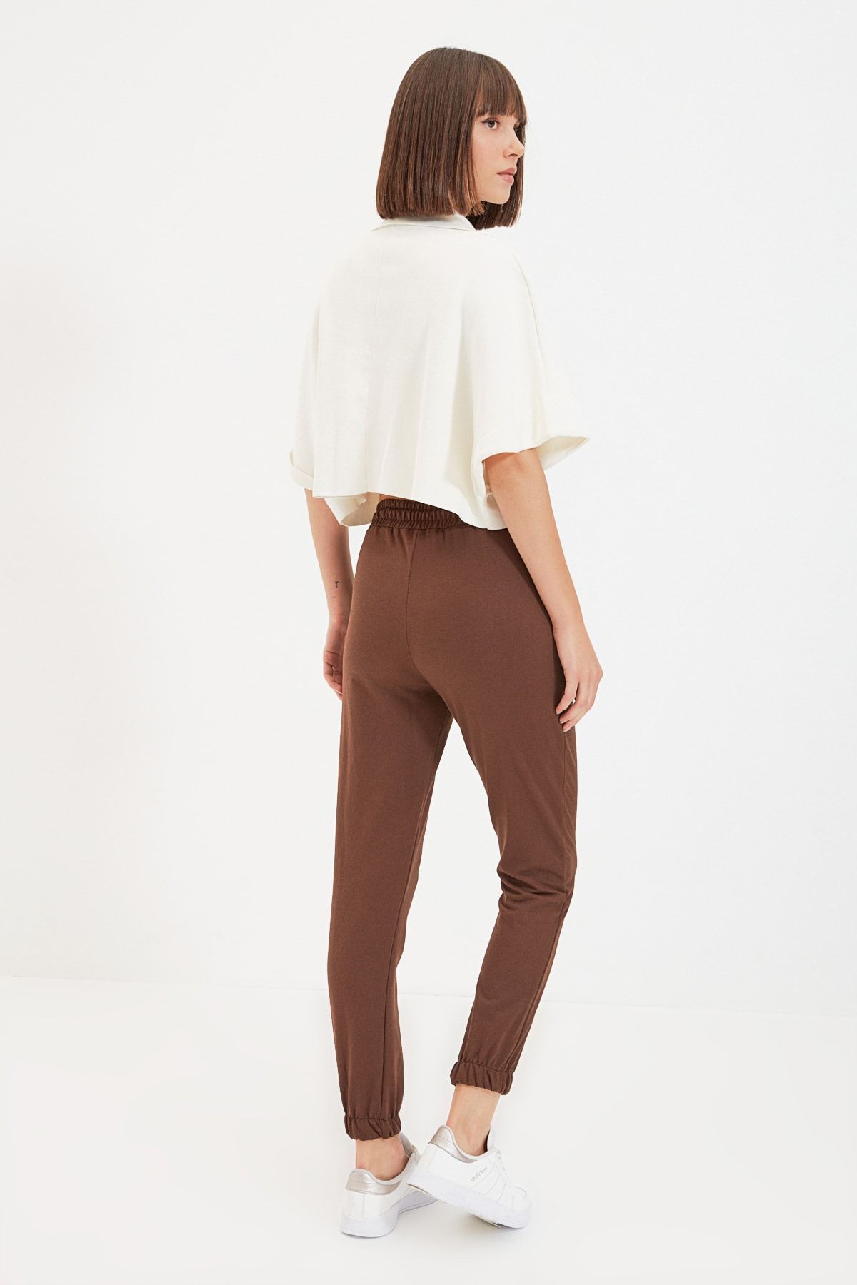 Trendyol Collection-Braune Basic Jogger Dünne Strick-Jogginghose TWOAW21EA0194 5