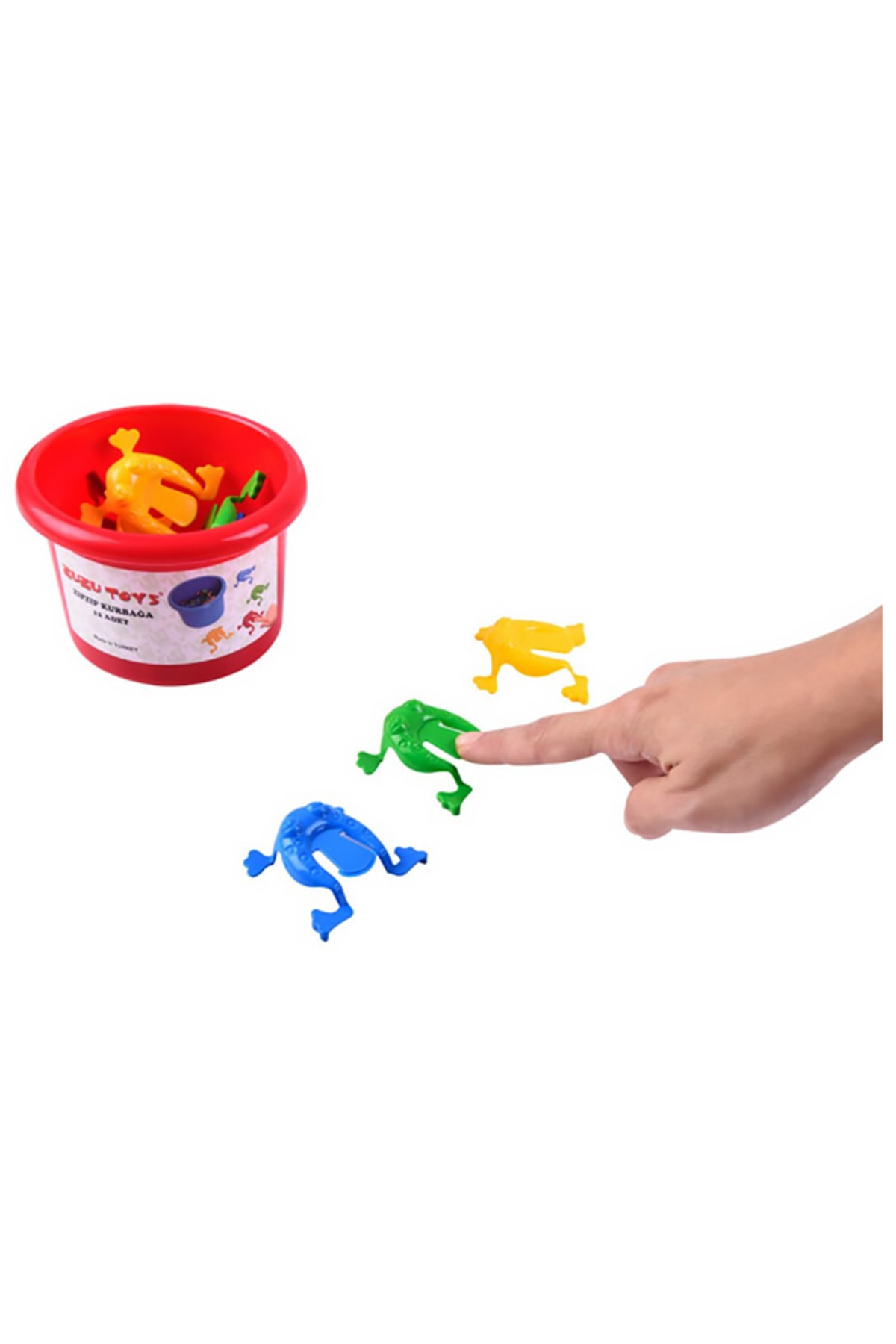 Zuzu Toys +3 Yaş Zıpzıp Kurbağa Kurbağa Zıplatma Oyunu 12 Adet