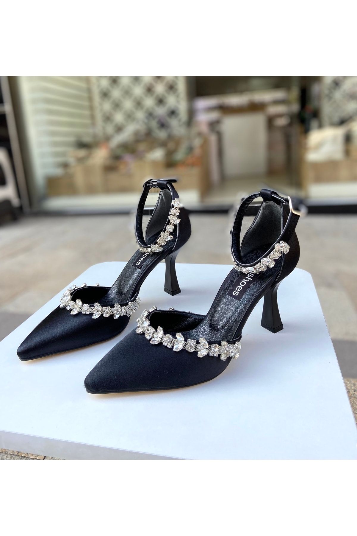 Gloriys Ayakkab anta Evening Shoes Black Stiletto Heels