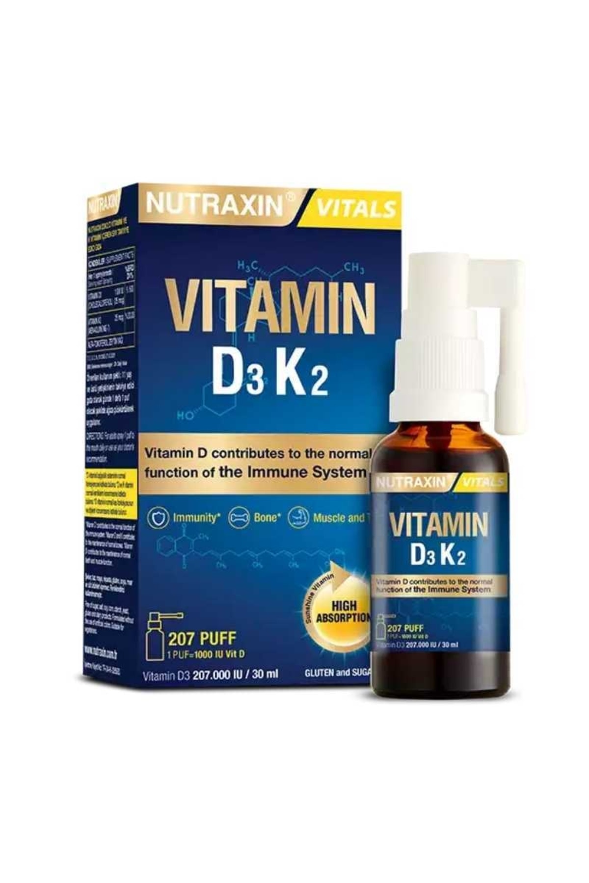 Nutraxin Vitamin D3k2 Sprey 30ml