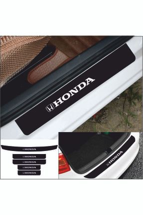 Honda Jazz Için Bagaj Ve Kapı Eşiği Piano Black Oto Sticker Set 03781
