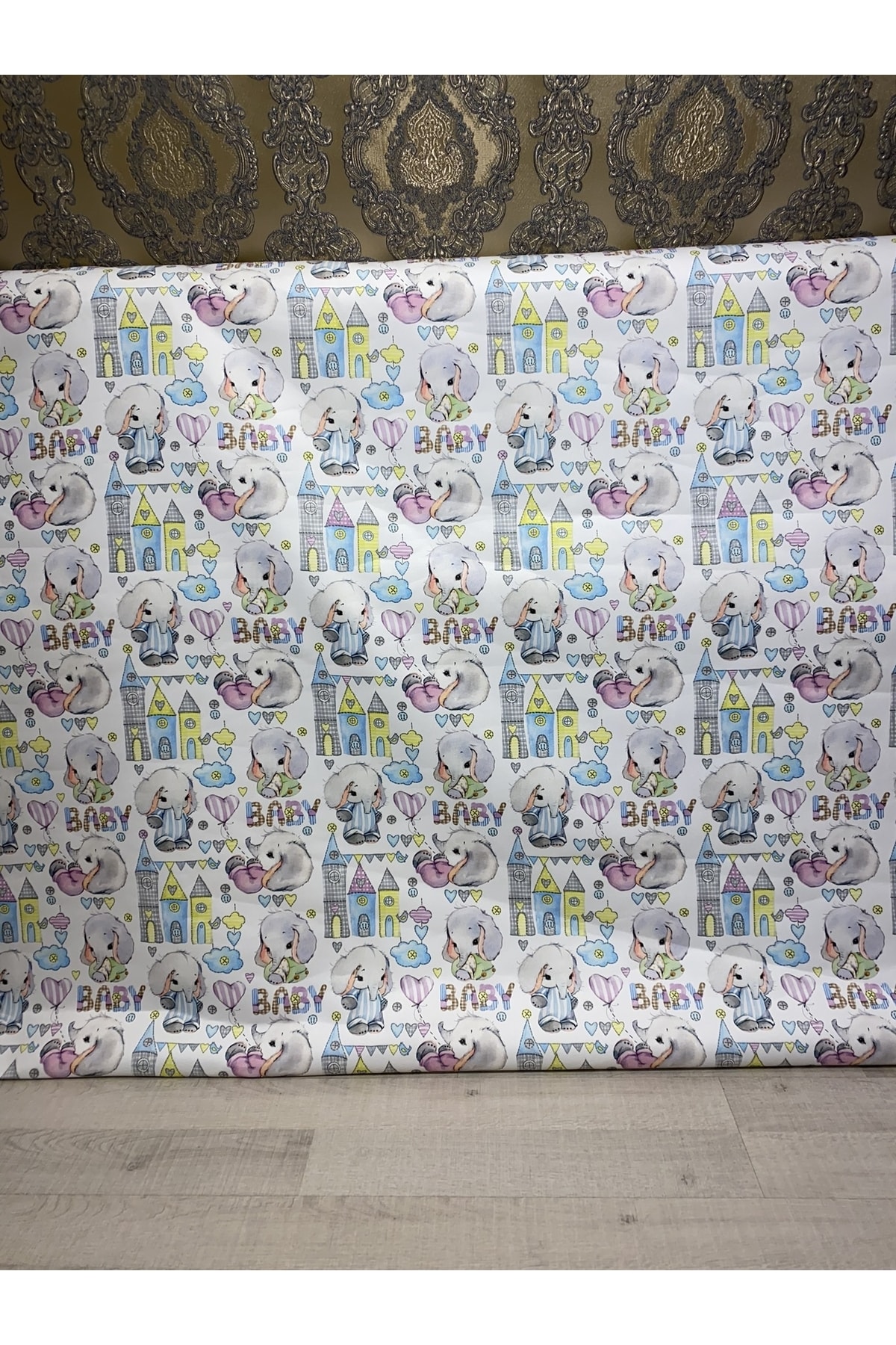 ŞEREF TEKSTİL Süet Kumaş Üstü Baby Baskı Desen fotoğrafı 2 (önizleme)