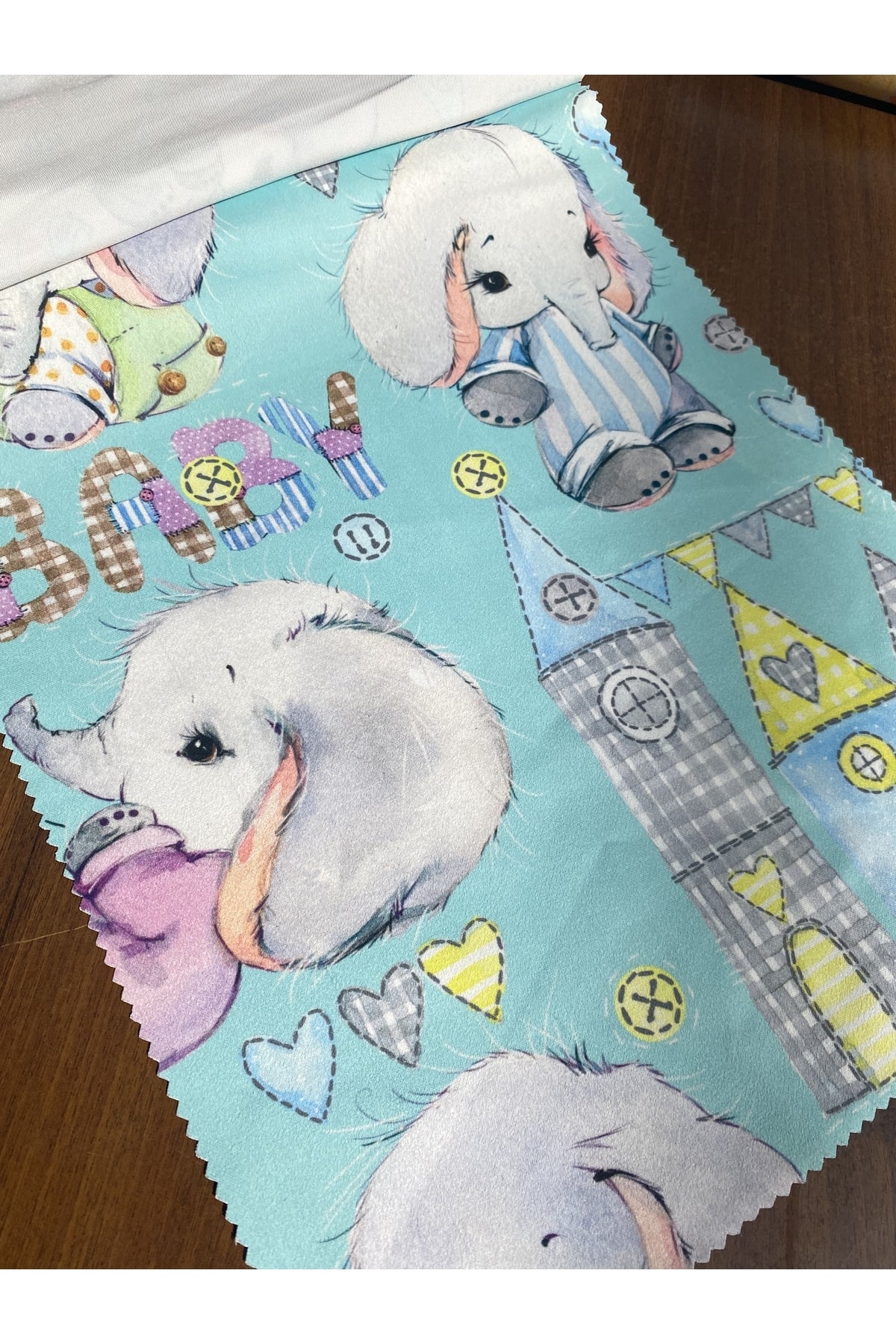 ŞEREF TEKSTİL Süet Kumaş Üstü Baby Baskı Desen fotoğrafı 5 (önizleme)