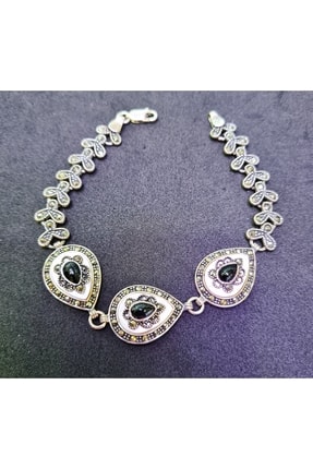 Furkan Oltutaşı Sedef Oltu Taşı Gümüş Bileklik