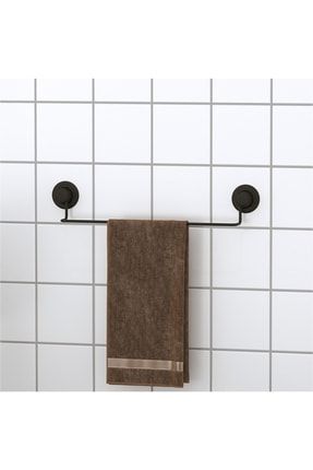 Vakumlu Krom Kaplama Banyo Tuvalet Havlu Askısı Siyah P19547S7400