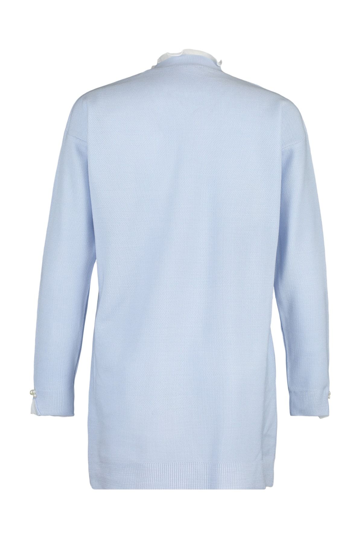 Trendyol Modest Açık Mavi Kolları İnci Detaylı Triko Kazak TCTAW23AK00027 RN9714