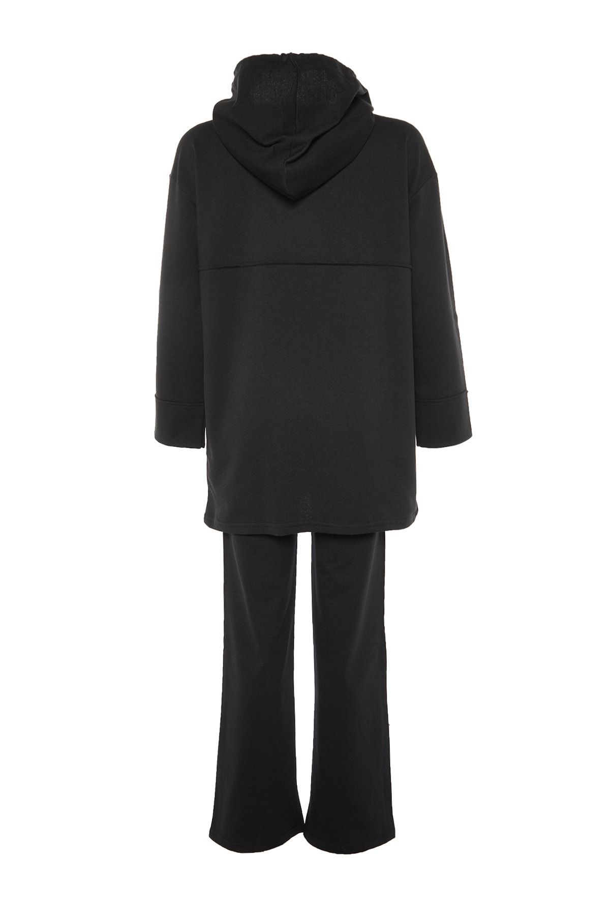 Trendyol Modest-Schwarzes Strick-Trainingsanzug-Set mit Kapuze TCTAW23EN00012 8