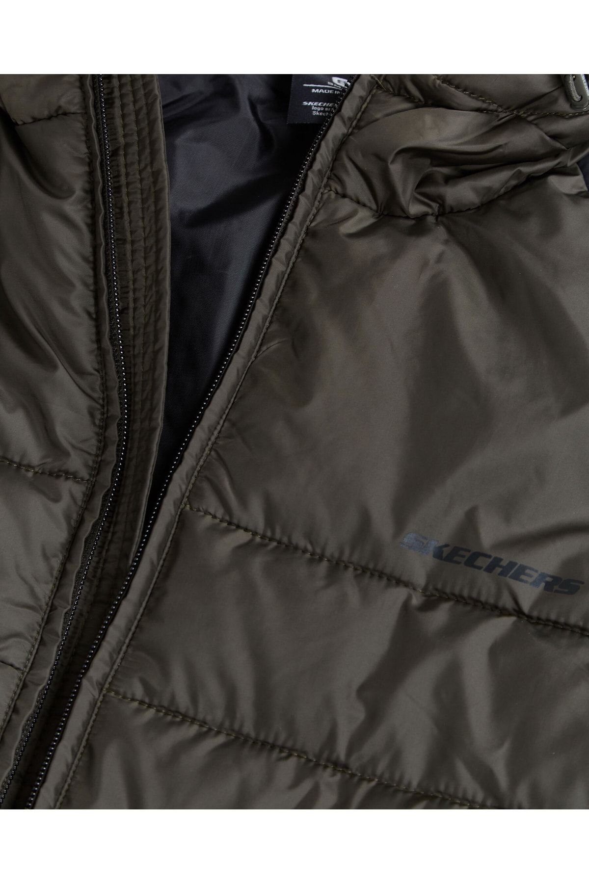 SKECHERS M Panel Hooded Jacket Erkek Haki Mont PE8304