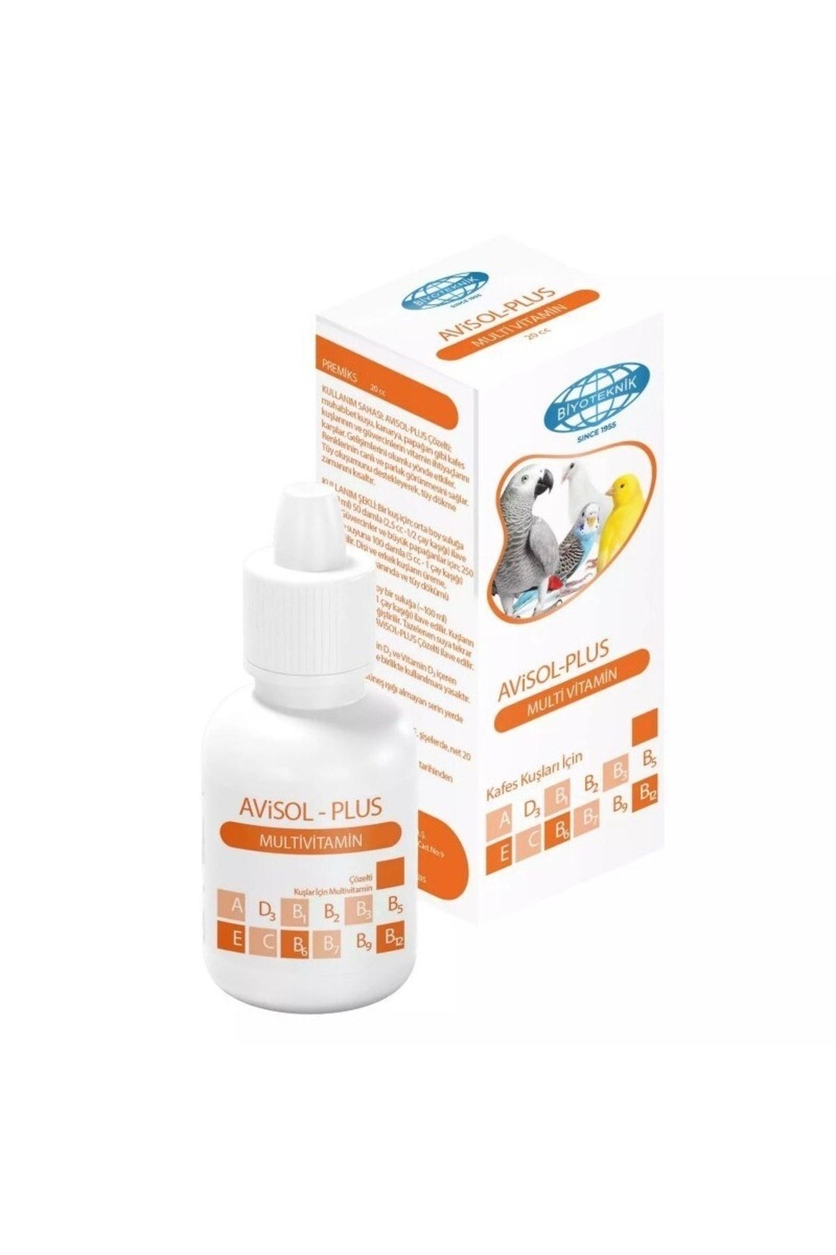 Biyoteknik 6 Adet Avi Sol Plus Kuşlar Için Multivitamin