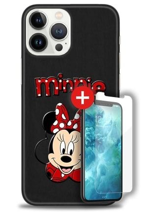 Iphone 13 Pro Max Kılıf Hd Baskılı Kılıf - Minnie Mouse V6 + Temperli Cam zmap-iphone-13-pro-max-v-311-cm