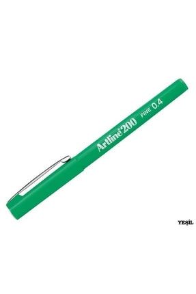 200 Fineliner 0.4mm Ince Uçlu Yazı Ve Çizim Kalemi Yeşil EK-200green