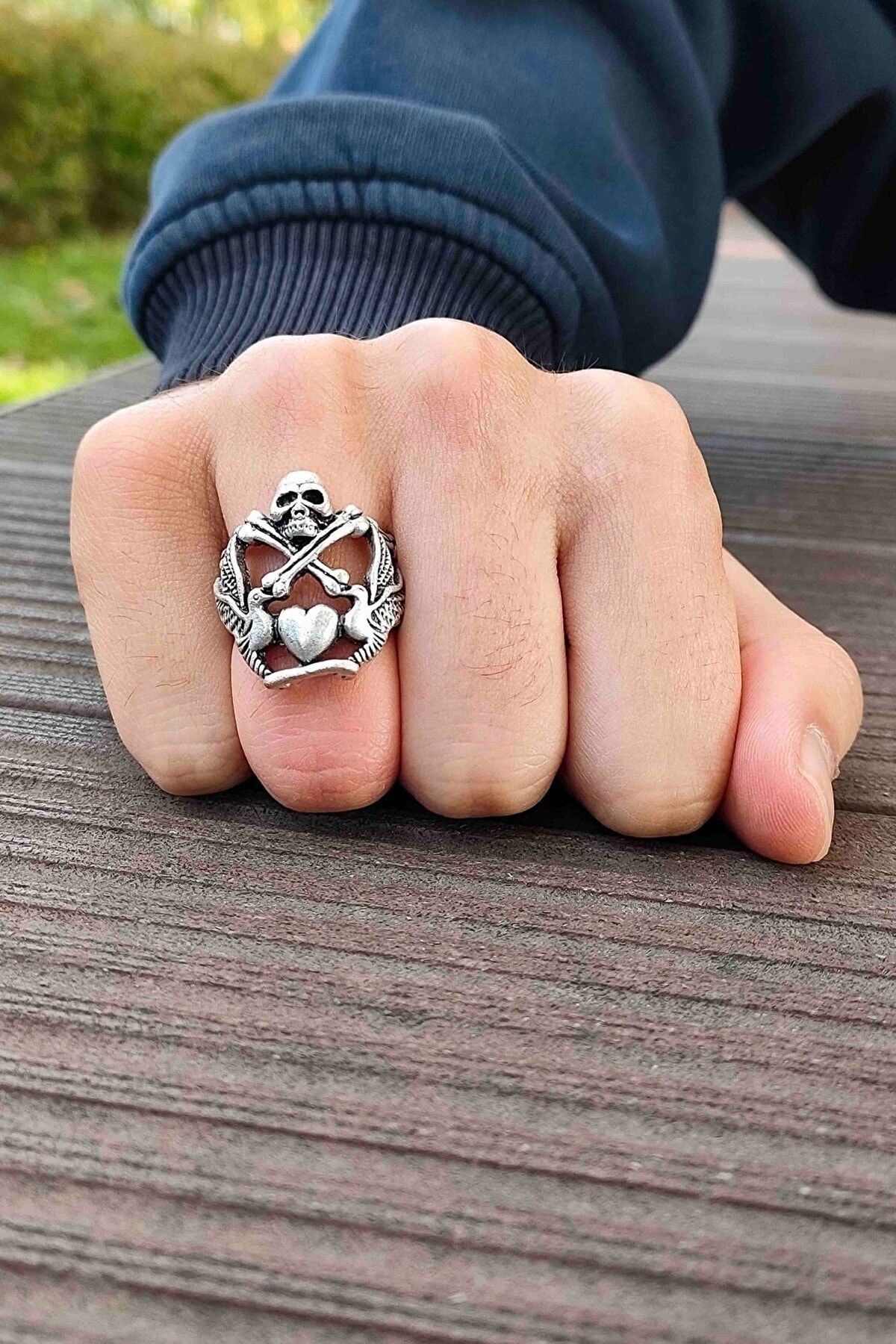 Skeleton store claddagh ring