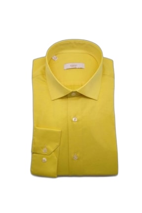 Erkek Gömlek Sarı Uzun Kol 00355 S50-00355 -YELLOW