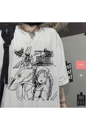 Anime Harajuku Girl's Monsters Beyaz (UNİSEX) T-shirt ET1700B
