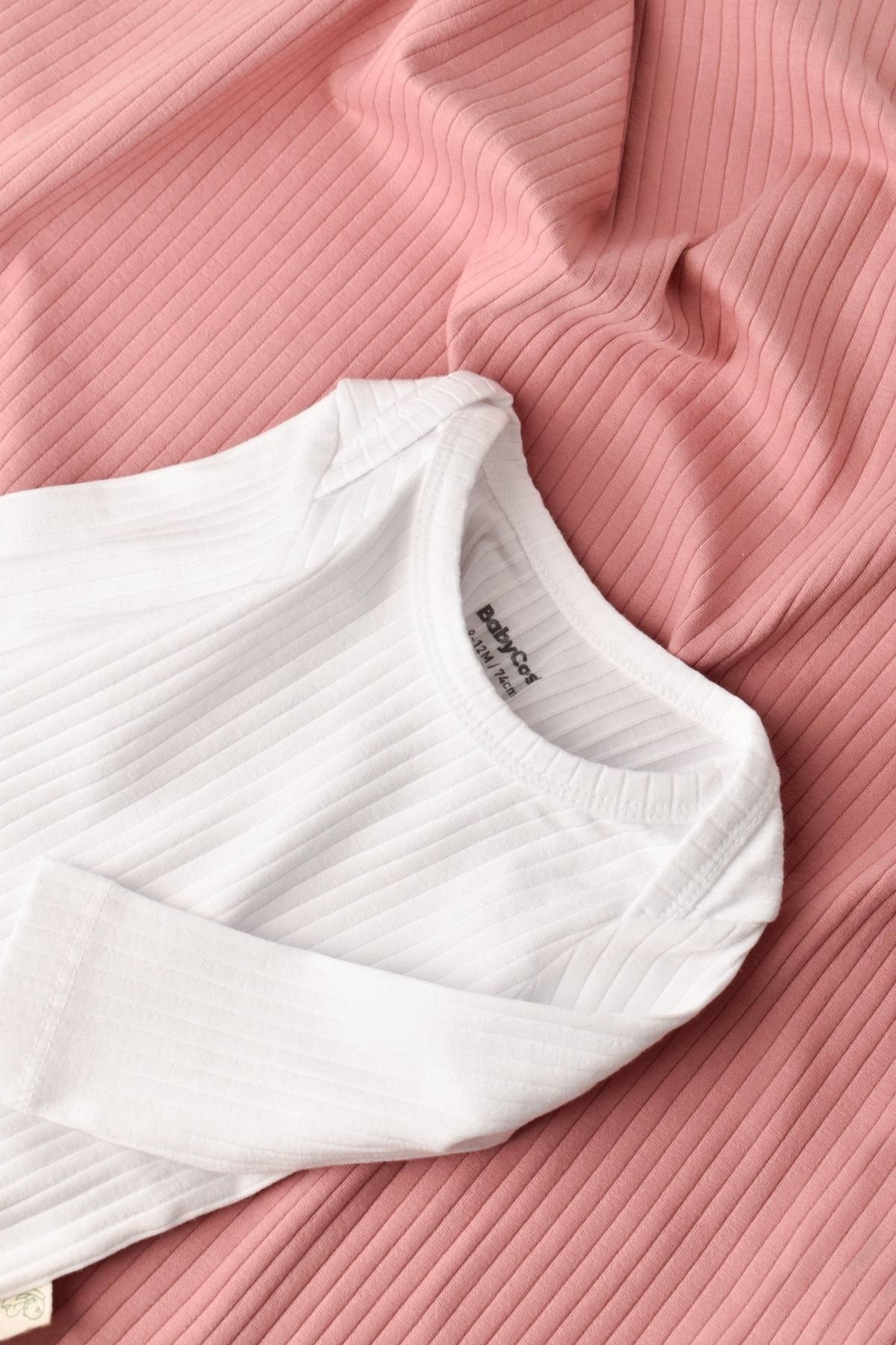 بادی نوزادی پسرانه – دخترانه سفید BabyCosy | CSYR4307 اورجینال - تصویر 2