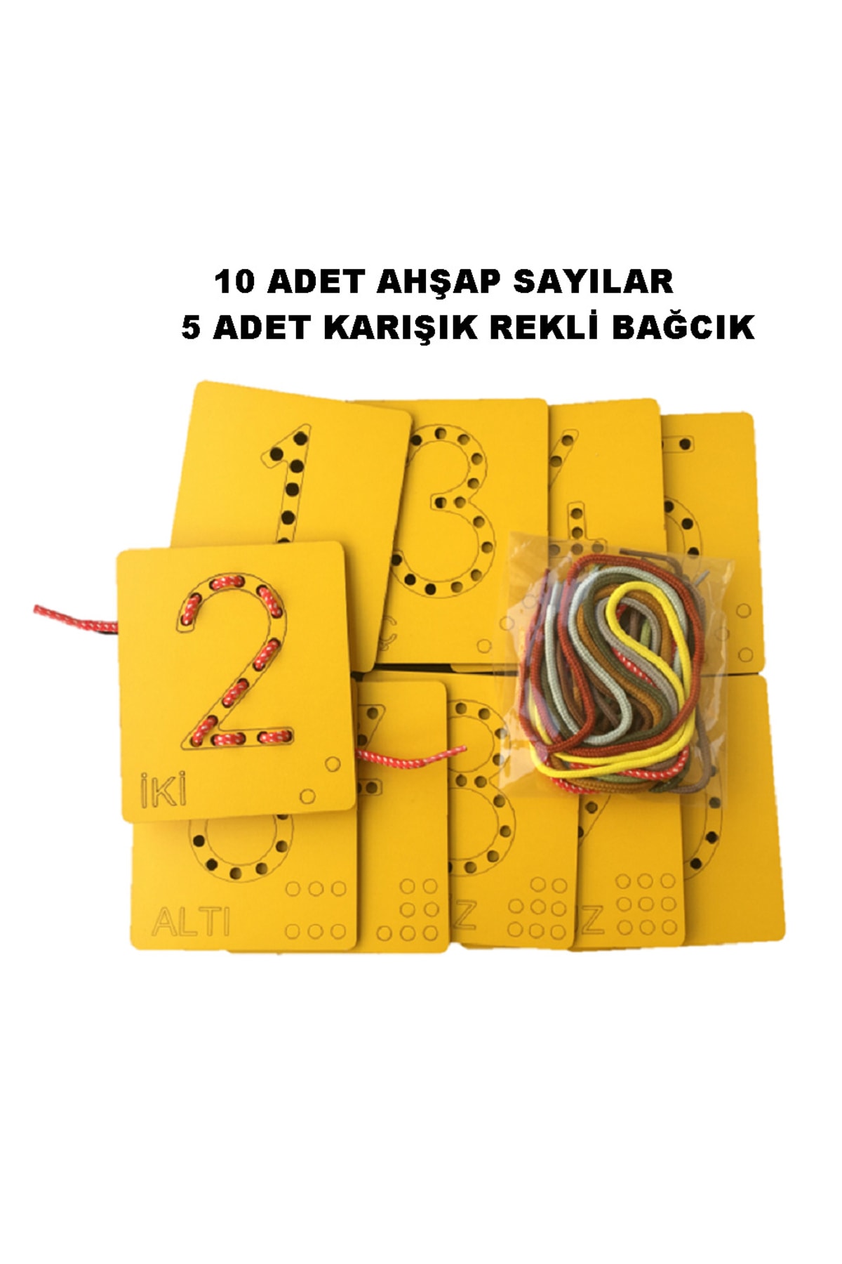 Trendy Toys Montessori El Kası Geliştirme Ve Çizgi, Sayı,şekil Çalışmaları Ve Ip Geçirme Seti fotoğrafı 5 (önizleme)