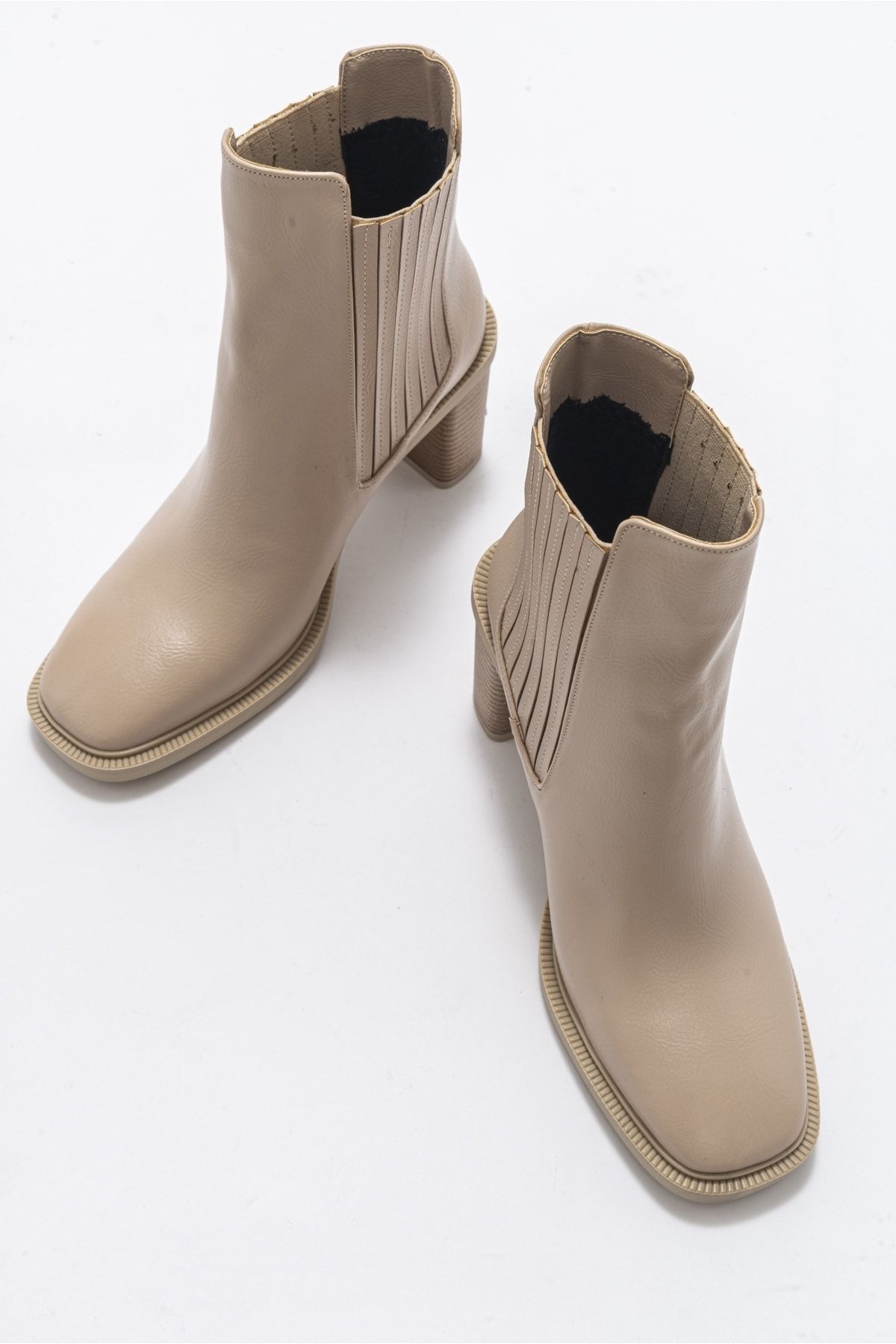 چکمه و بوتی نود زنانه فقط بژ پوست اورجینال luvishoes