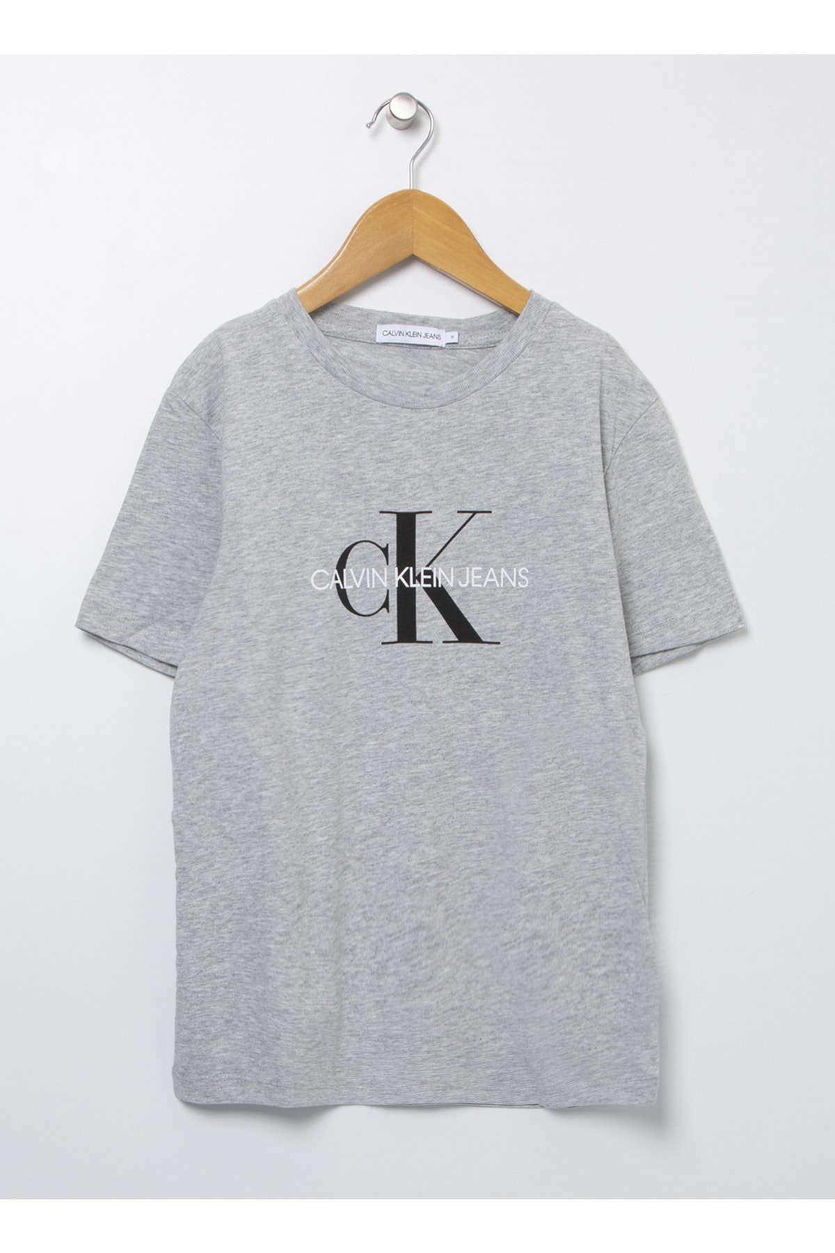 کلوین کلاین تی‌شرت پسرانه خاکستری ساده، تی‌شرت طرح لوگو مونوگرام