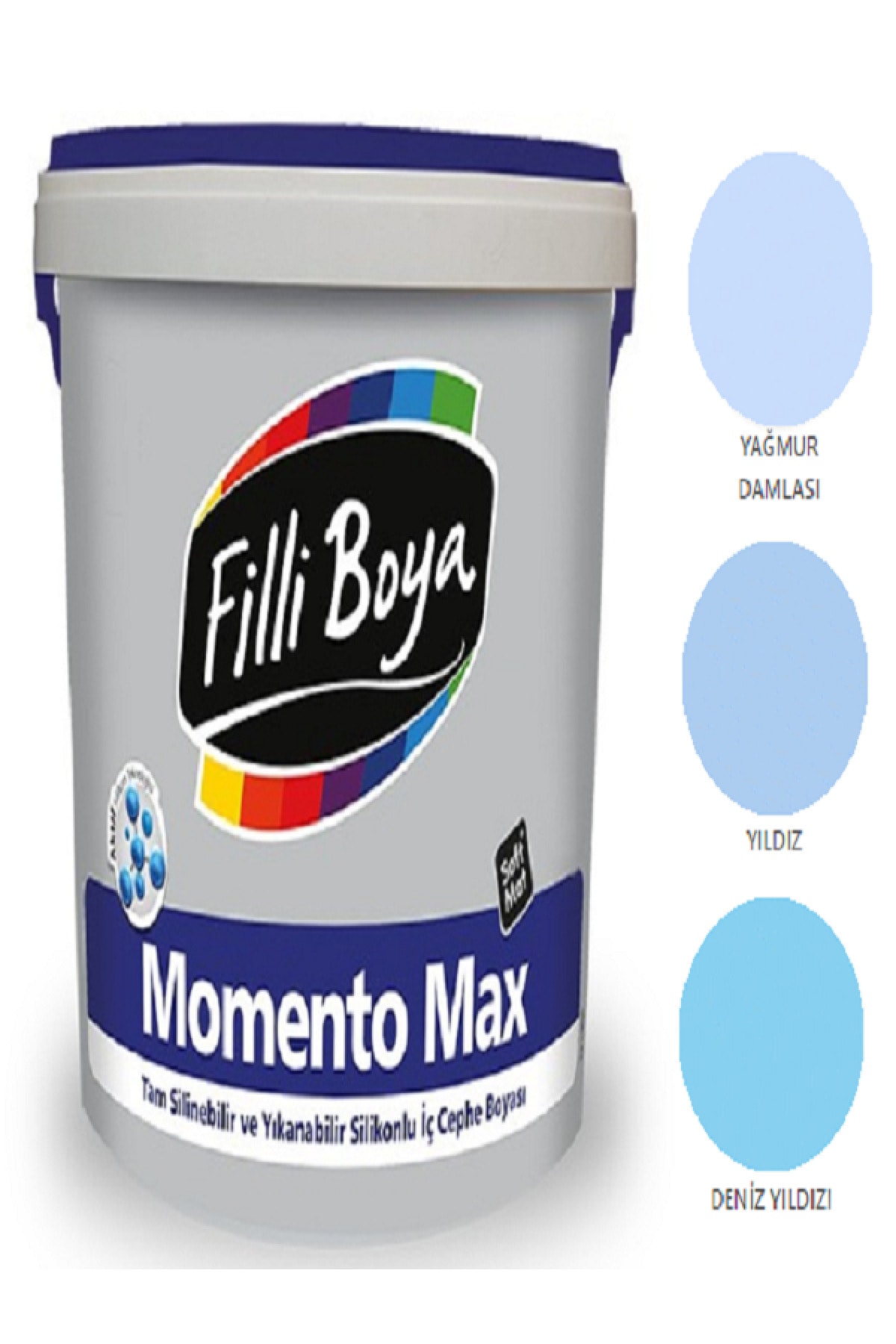 Momento Max Full Wipeable Washable Silicone Matte Paint 15lt (raindrops)