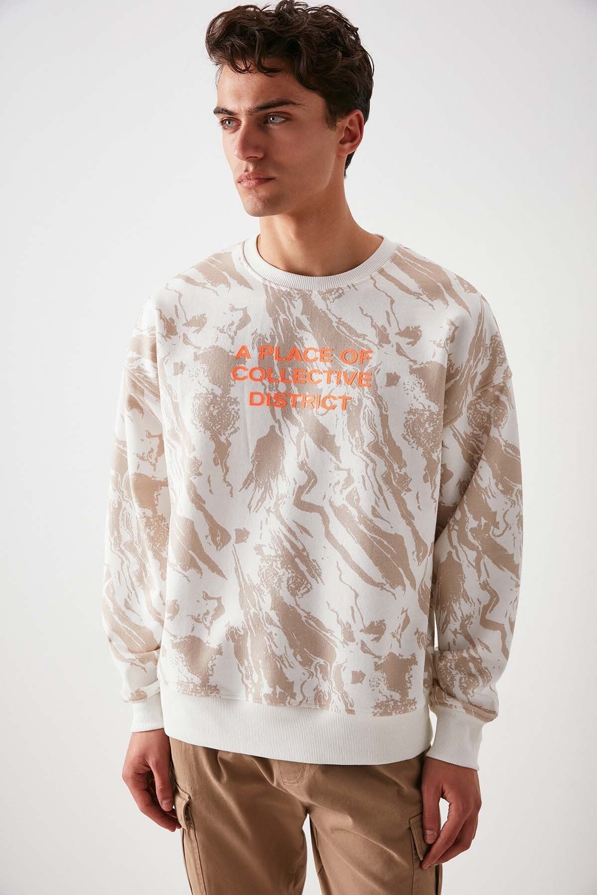 GRIMELANGE Sweatshirt Beige Oversized Fast ausverkauft
