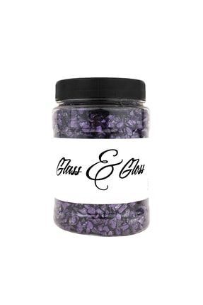 Epoksi Hobi Uygulamaları Için Renkli Cam Kırıkları 558 Mor 1000gr 4-8mm 4_8_sedefli_1000