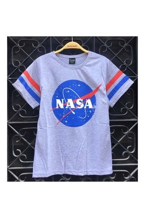 Nasa Kolları Çizgili Unisex T-shirt ET625N