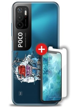 Xiaomi Poco M3 Pro Kılıf Hd Baskılı Kılıf - London Ikon + Temperli Cam zmxi-poco-m3-pro-v-258-cm
