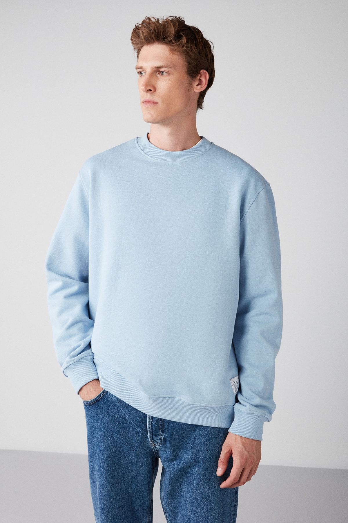 GRIMELANGE Sweatshirt Blau Relaxed Fit Fast ausverkauft JL8540