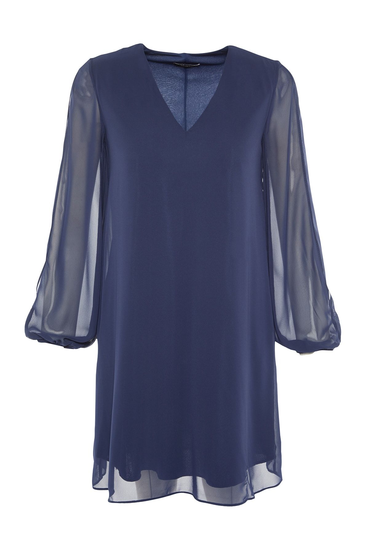 Navy blue silk chiffon dress hotsell
