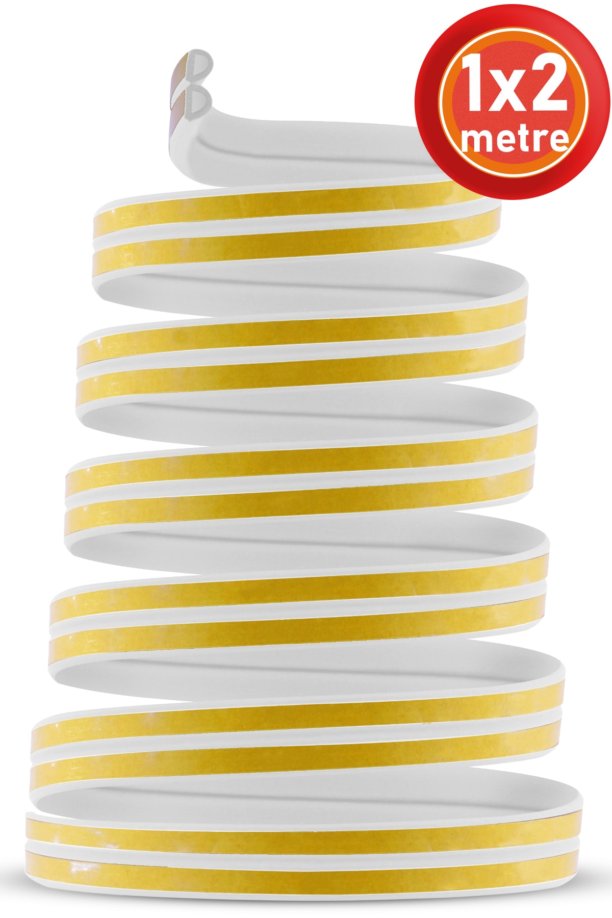Door Window Tape 1x2=2 Mt Waterproof Insulation Wick Sound Cold Heat Insulation Tape (WHITE)