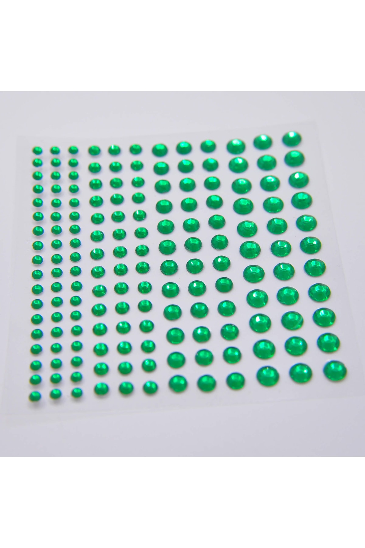 HELİTALYA Yakut Yeşil Işıltılı Yapışkanlı Vücut Ve Yüz Taşı Yüz Makyaj Taşı, Sticker 2,3,4,5,6mm 165 Adet