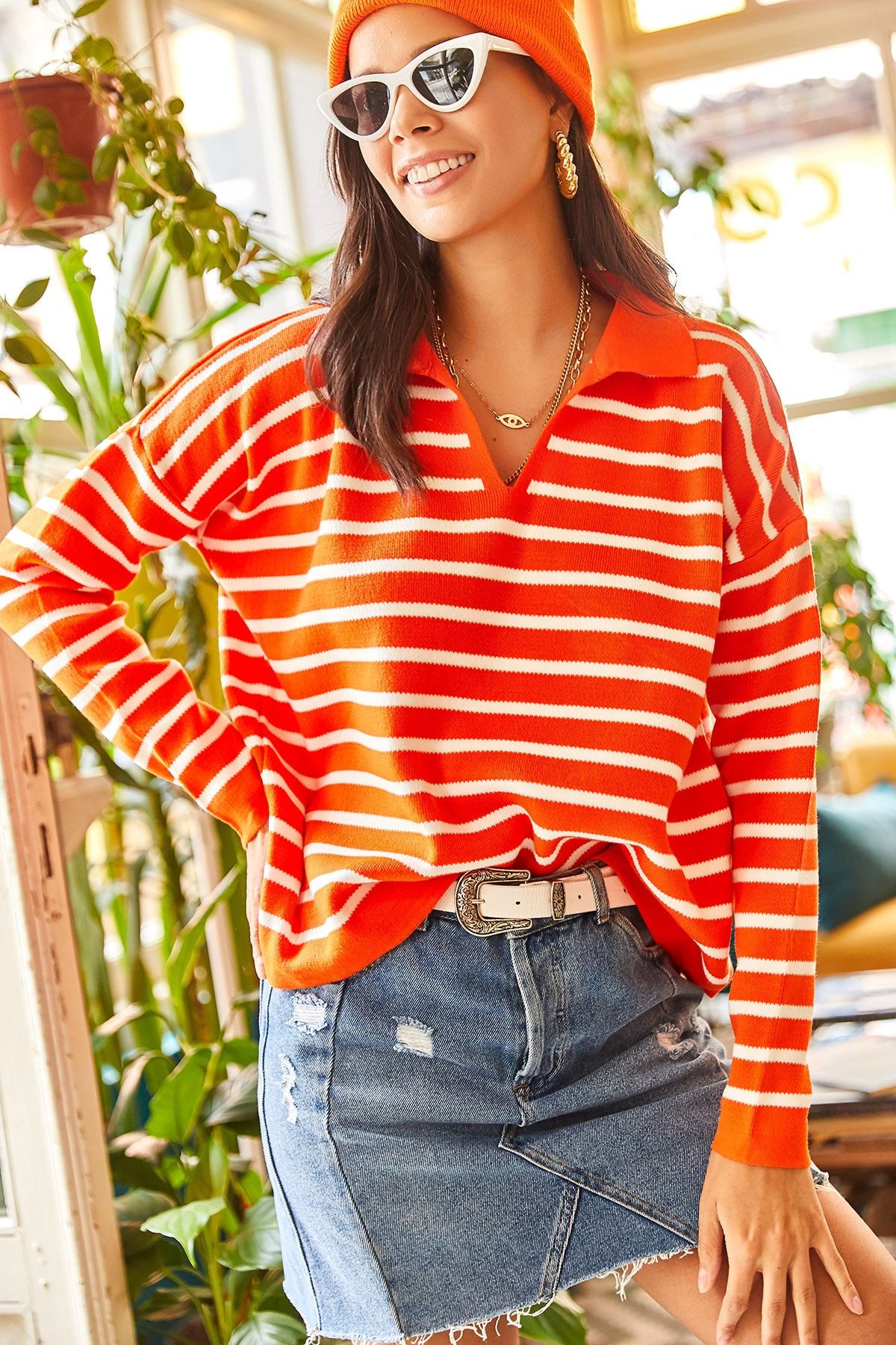 Olalook Pullover Orange Regular Fit
