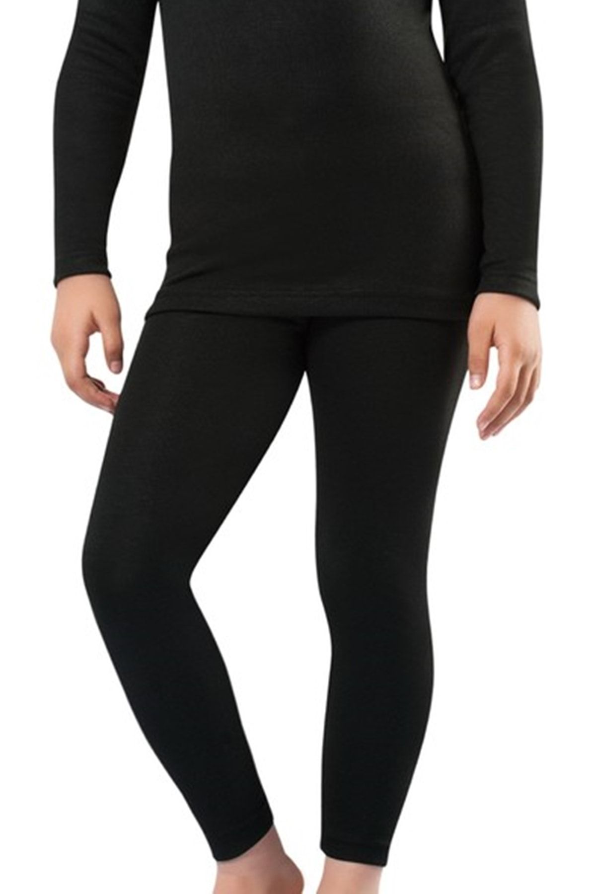 GÜMÜŞ-Dark Blue Textile Girl's Thermal Underwear Bottom 1