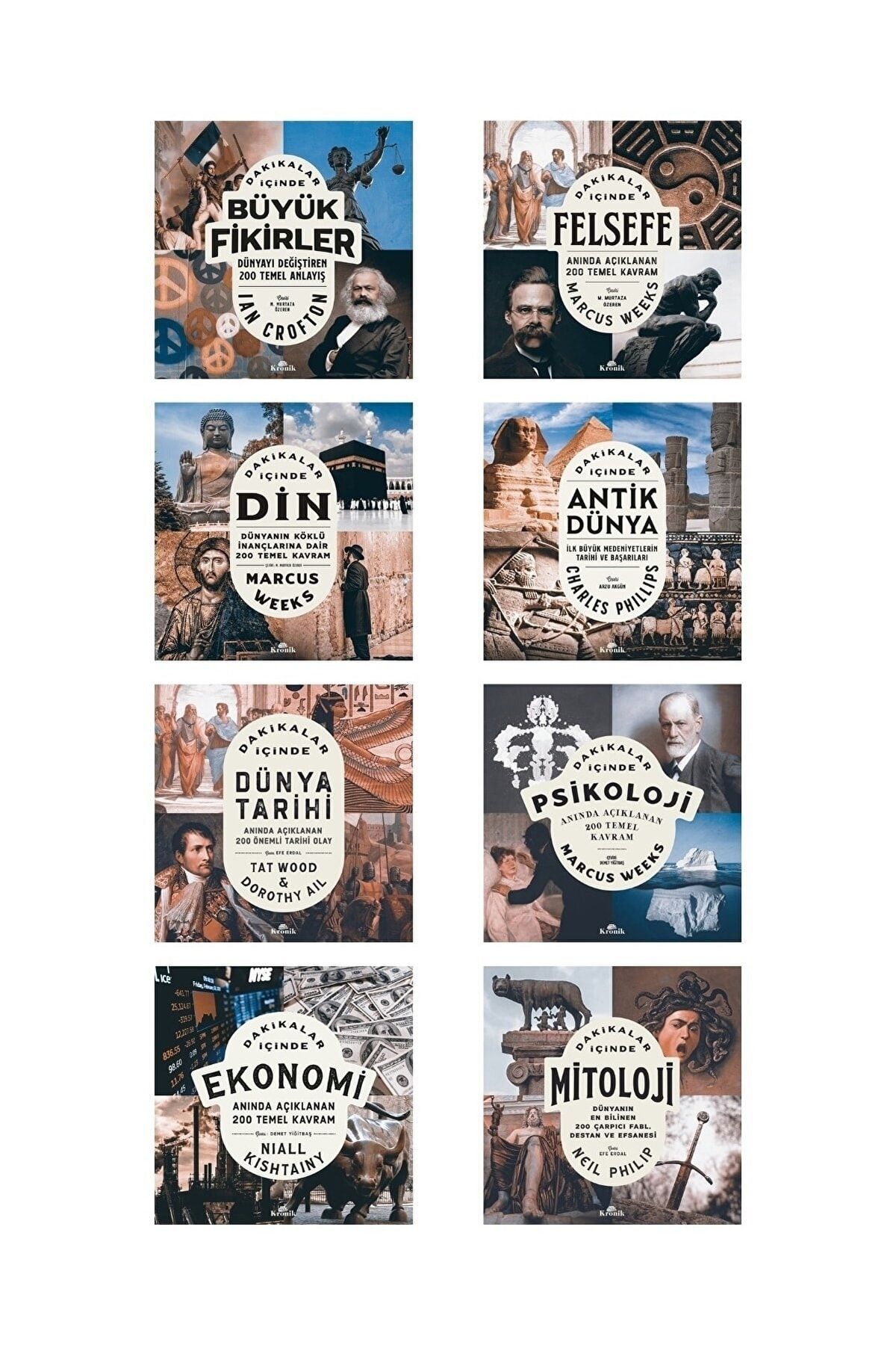 Kronik Kitap Dakikalar Içinde Antik - Din Felsefe Psikoloji Büyük Fikirler Dünya Tarihi Ekonomi Mitoloji 8 Kitap