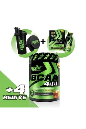 Bcaa 4.1.1 420 Gr (kola Aromalı) + Shaker + Huni + Saşe Whey Protein Ve L-carnitine Hediye runbcaa420grkola