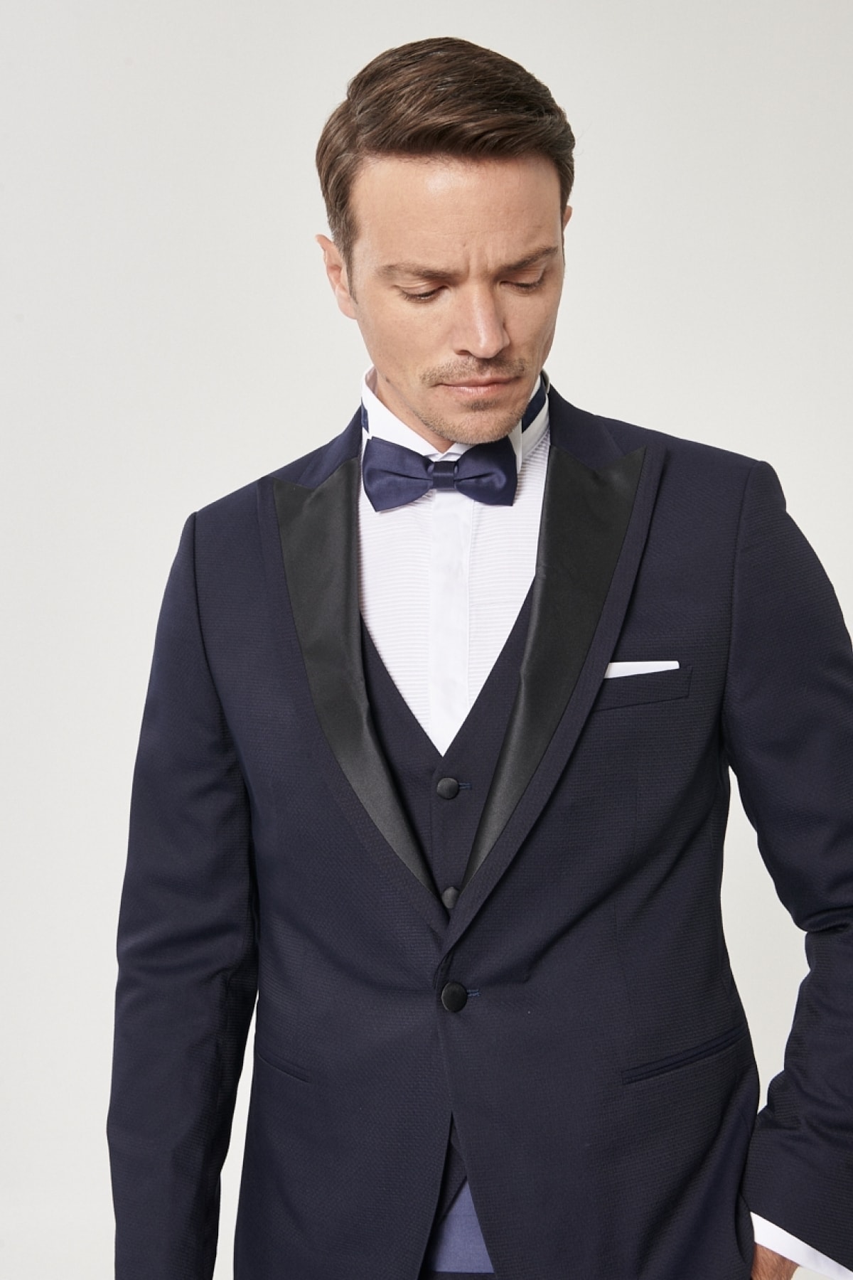 ALTINYILDIZ CLASSICS-Ανδρικό κοστούμι γαμπρού Slim Fit Slim Fit Vest Tuxedo 3