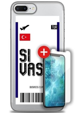 Iphone 8 Plus Kılıf Hd Baskılı Kılıf - Sivas Uçak Bileti + Temperli Cam zmap-iphone-8-plus-v-279-cm