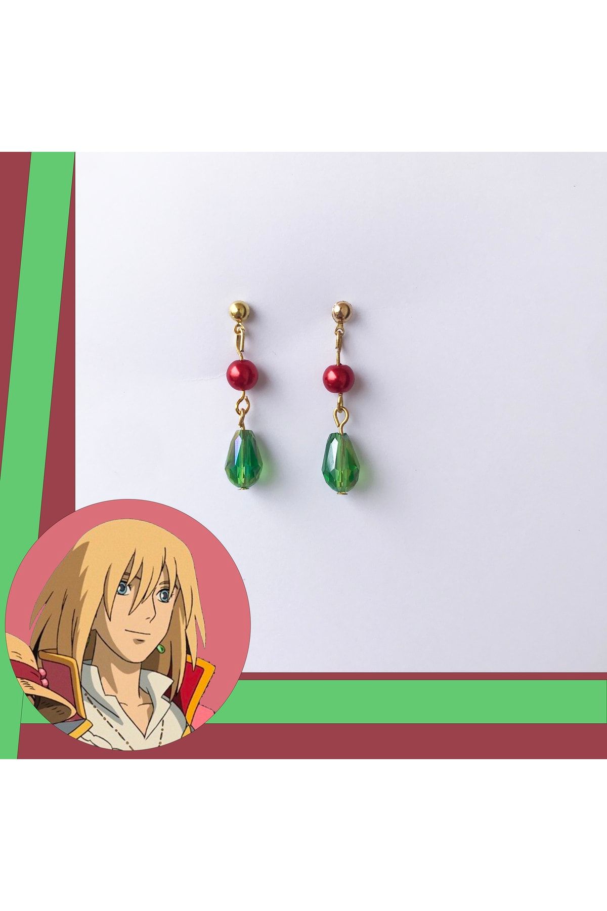 sakurakıra-Howl Moving Castle Anime Howl Cosplay Earrings 1