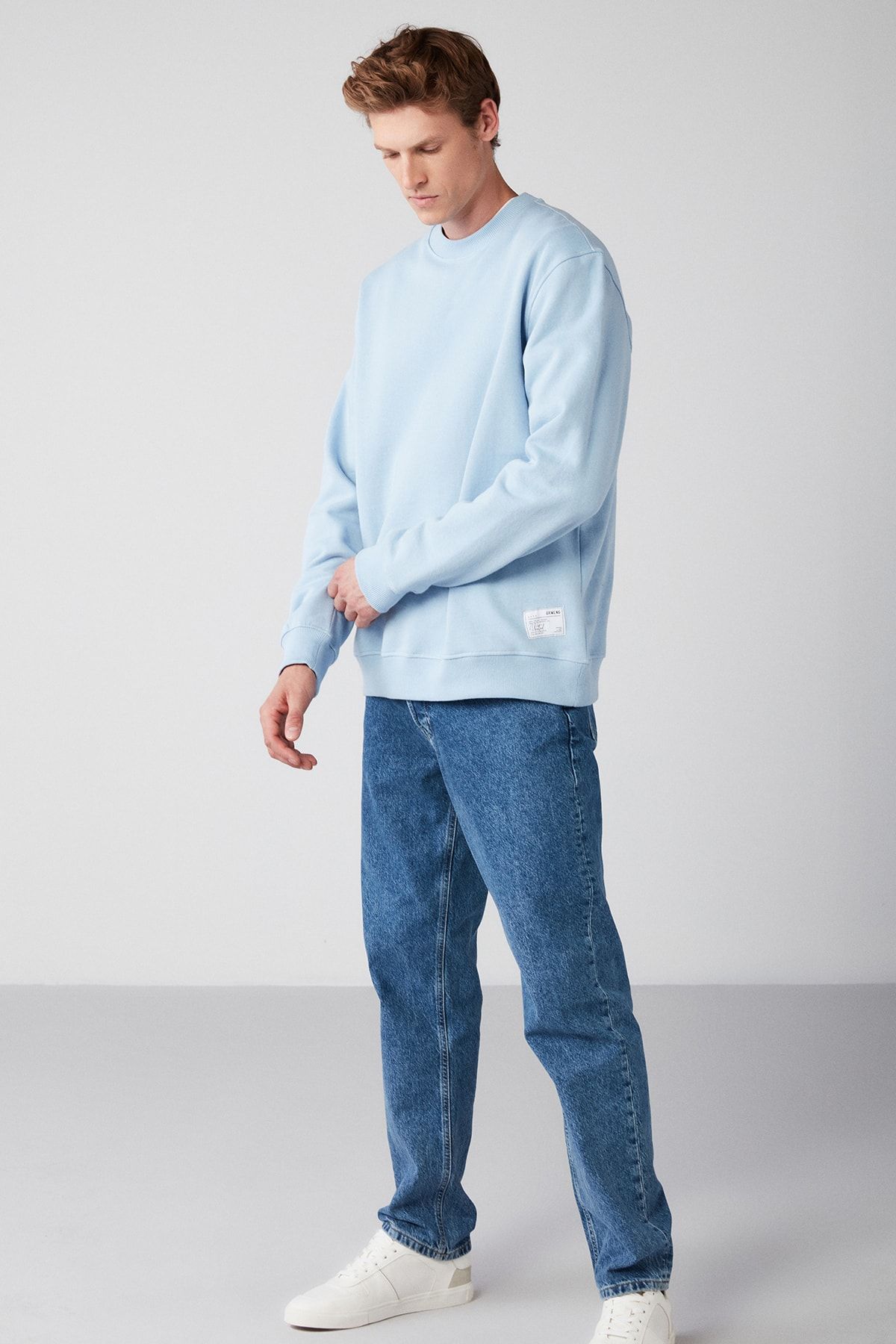GRIMELANGE Sweatshirt Blau Relaxed Fit Fast ausverkauft JL8540
