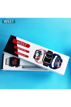 Watch 7 Uyumlu 2021 Seri Son Kalite Akıllı Saat Ws57 Model Hızlı Manyetik Şarj AKSWATCH7