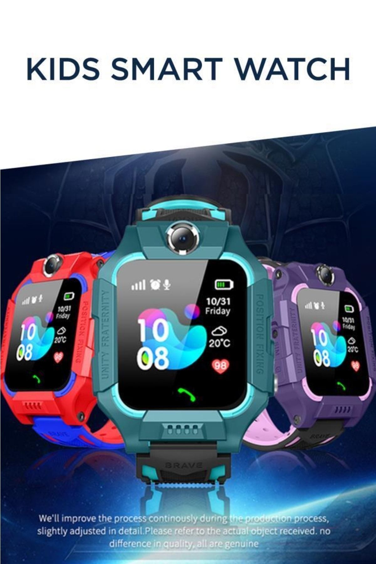 Z6 Çocuk Konum Takipli 2g Sim Kart Destekli Gps Özellikli Akıllı Saat Kırmızı(btk Onaylı)