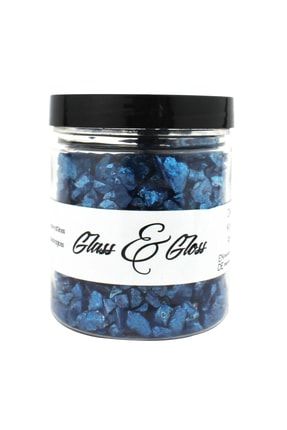 Glass & Gloss Epoksi Reçine Için 562 Mavi Sedefli Cam Kırıkları 100 Gr 4-8 Mm 100GrSedefliTasParçası
