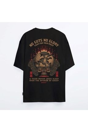Oversize Original No Guts No Glory Oldschool Unisex T-shirt TW-3474