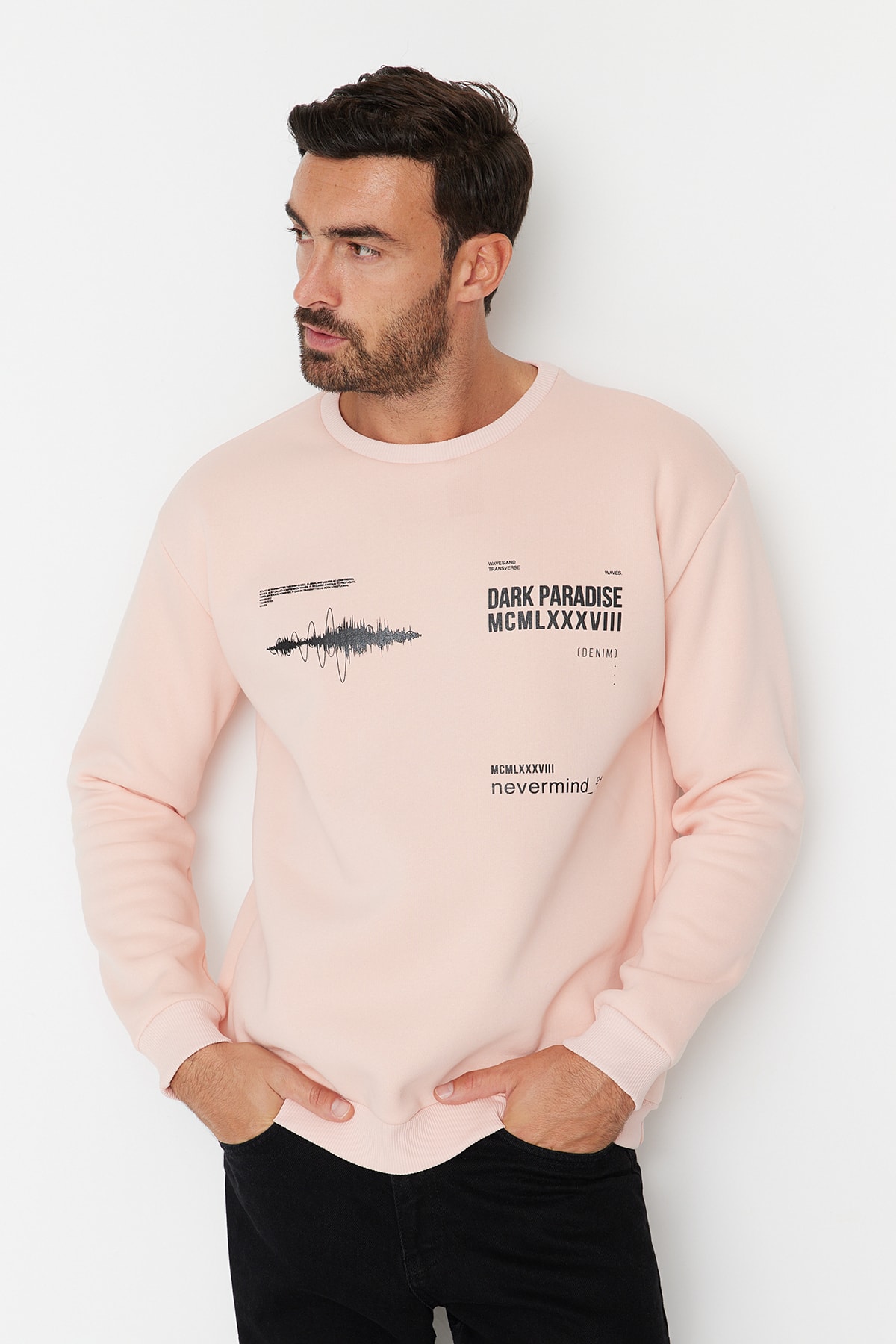 Trendyol Collection Sweatshirt Rosa Figurbetont