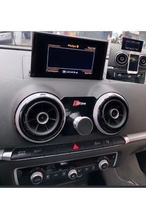 Audi A3 8v Sline (2013-2020)uyumlu -- Kırılmaz--alüminyum Plaka Siyah Mıknatıslı Telefon Tutucu telefon tutucu