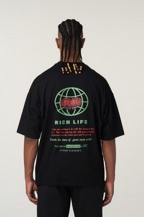 Siyah Rich Life Unisex T-shirt SS2101