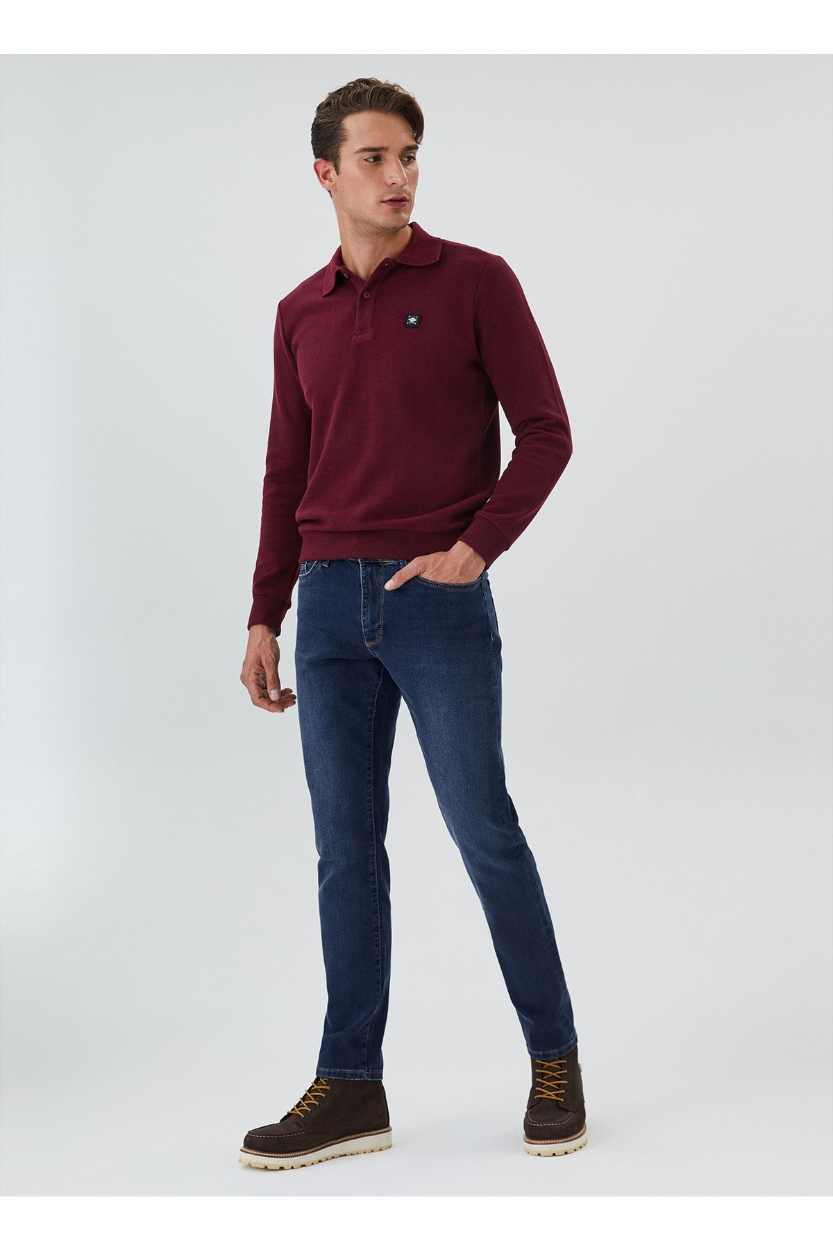 Lee Cooper Yüksek Bel Dar Erkek Denim Pantolon 222 Lcm 121123 Jack Deep Blue
