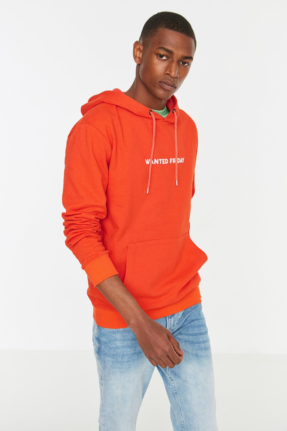 Trendyol Collection Sweatshirt Orange Regular Fit