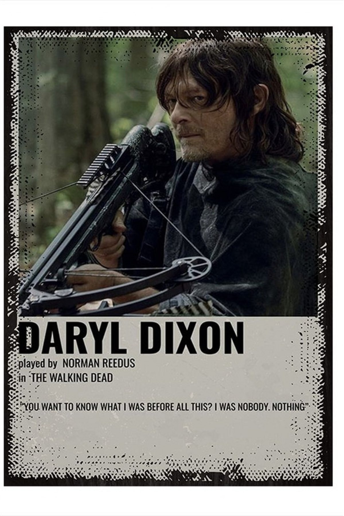 ekart Darly Dixon The Walking Dead Model Mdf Tablo 15cmx 22cm